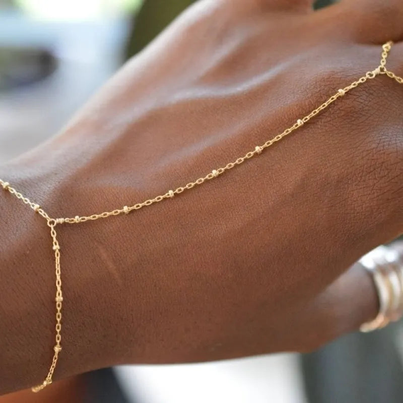 Celestine Dainty Bead Chain Bracelet