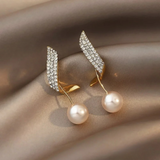 Mismatched Pearl and Crystal Earring Set – Modern Elegance