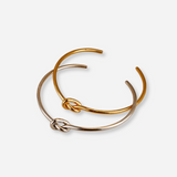 Minimalist Knot Open Cuff Bracelet Set