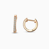 Sterling Shine Pavé Huggie Hoop Earrings