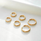 Classic Polished Hoop Earrings Set
