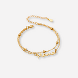Mama Script Layered Chain Bracelet