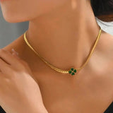 Emerald Clover Necklace