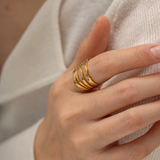 Cass Layered Gold Ring