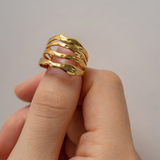 Cass Layered Gold Ring