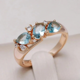 Elegant Oval Cut Topaz Crystal Ring for Women