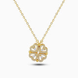 Four Heart Clover Pendant Necklace