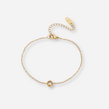 Dainty Gold Crystal Bracelet – Minimalist Adjustable Jewelry