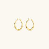 Aire Textured Gold Hoop Earrings