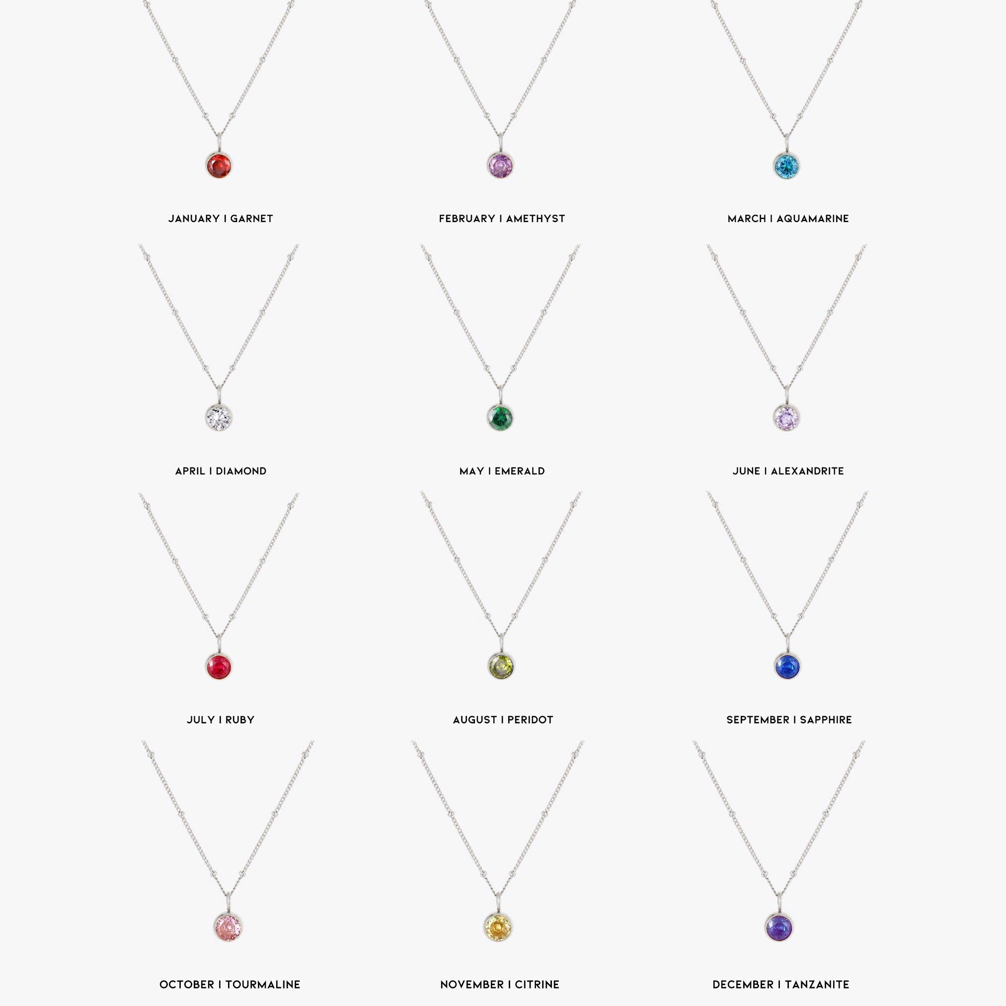 Amelia Birthstone Necklace