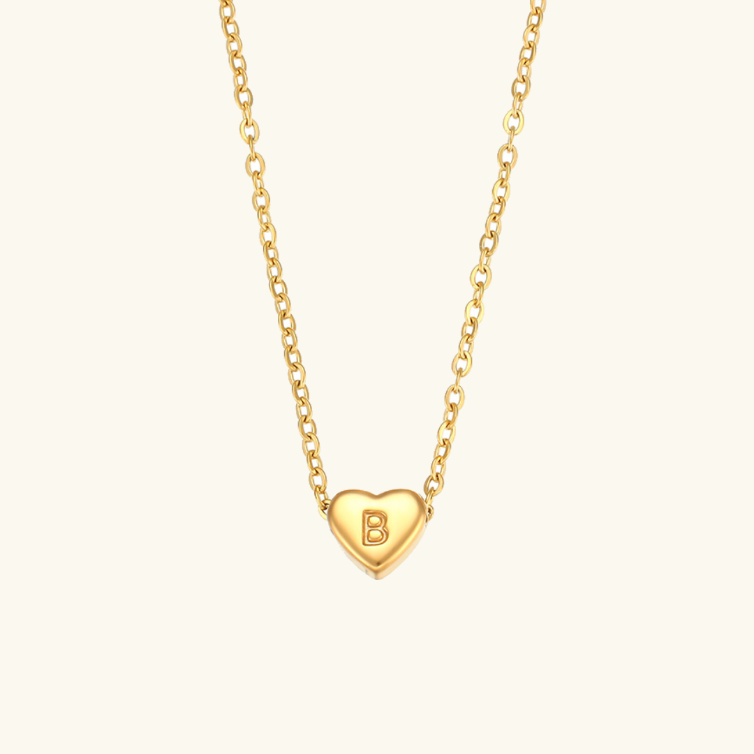 Heart Initial Pendant Necklace