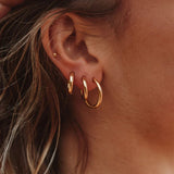 Classic Polished Hoop Earrings Set