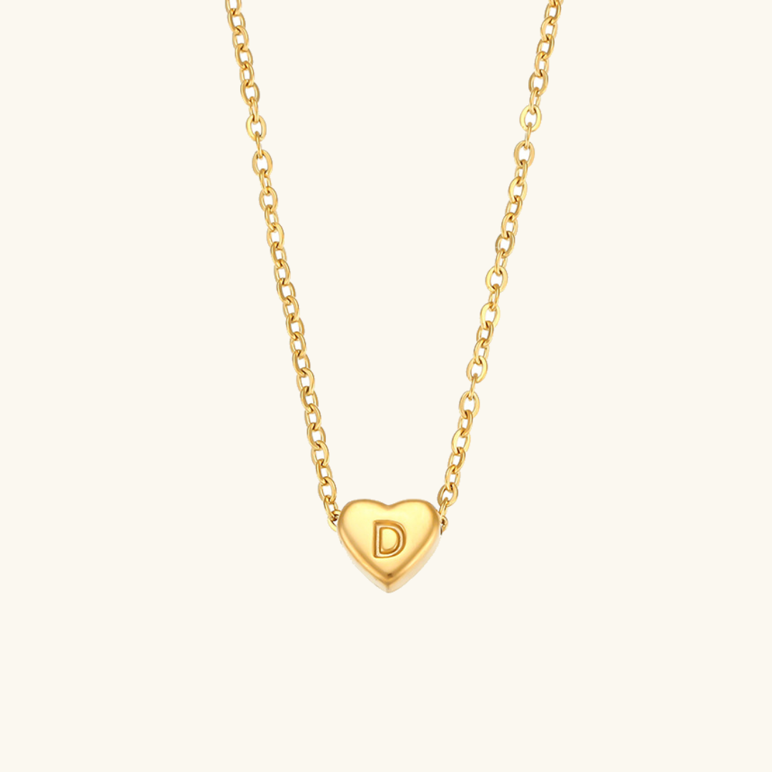 Heart Initial Pendant Necklace