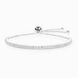 Elegant Adjustable Silver Tennis Bracelet