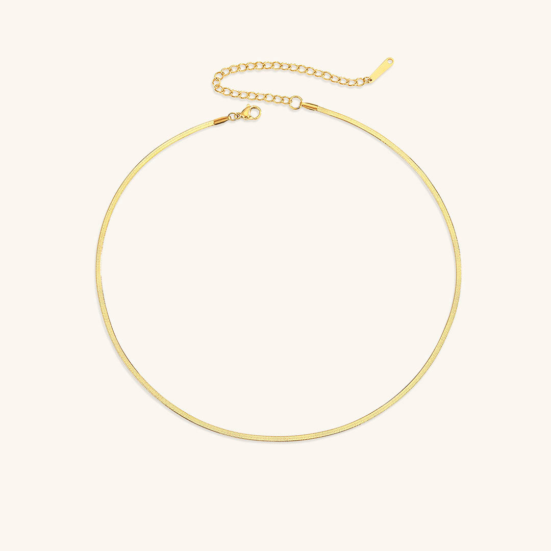 Elizabeth Herringbone Chain Necklace