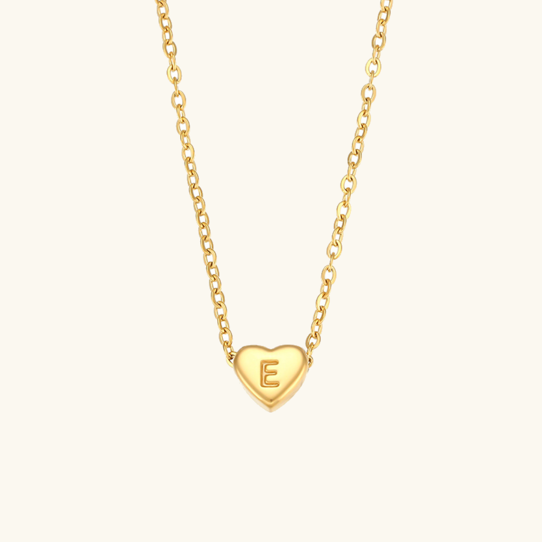 Heart Initial Pendant Necklace