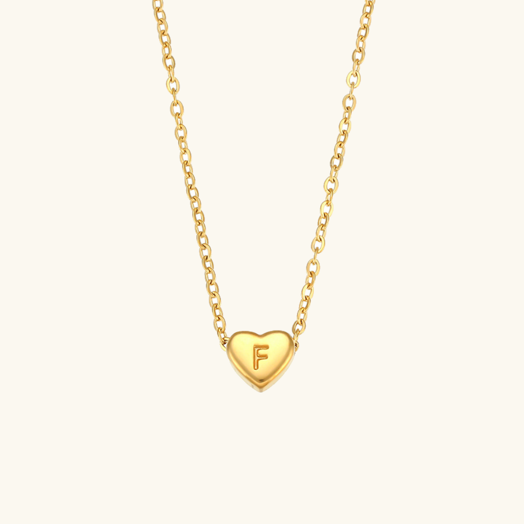 Heart Initial Pendant Necklace