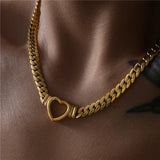 Vali Gold Heart Necklace