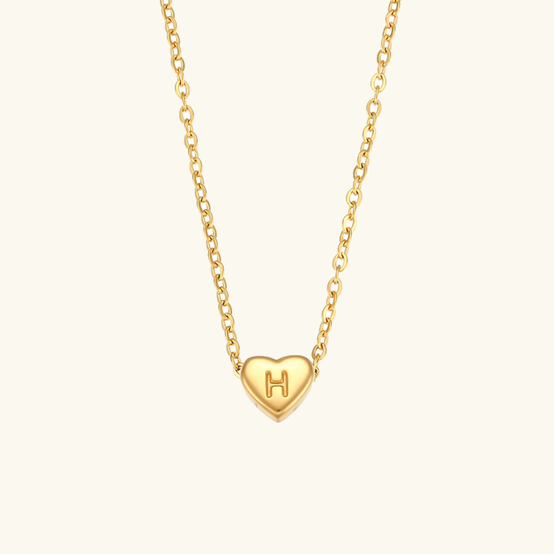 Heart Initial Pendant Necklace