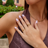 Layered Chevron Gold Adjustable Ring