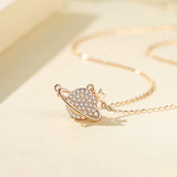 Crystal Planet and Star Pendant Necklace