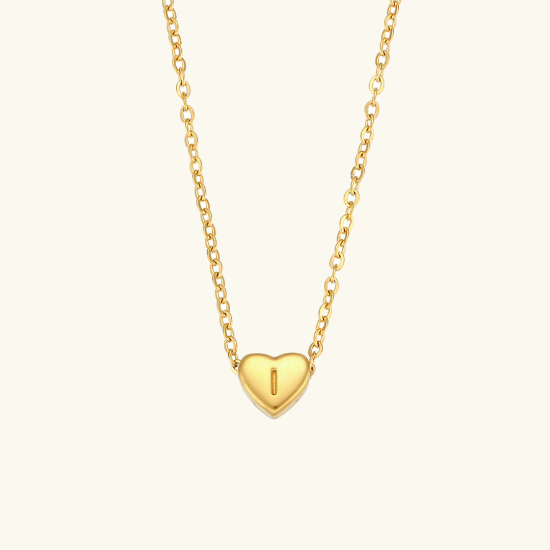 Heart Initial Pendant Necklace