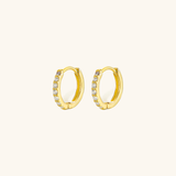 Sparkling Zircon Mini Hoop Earrings