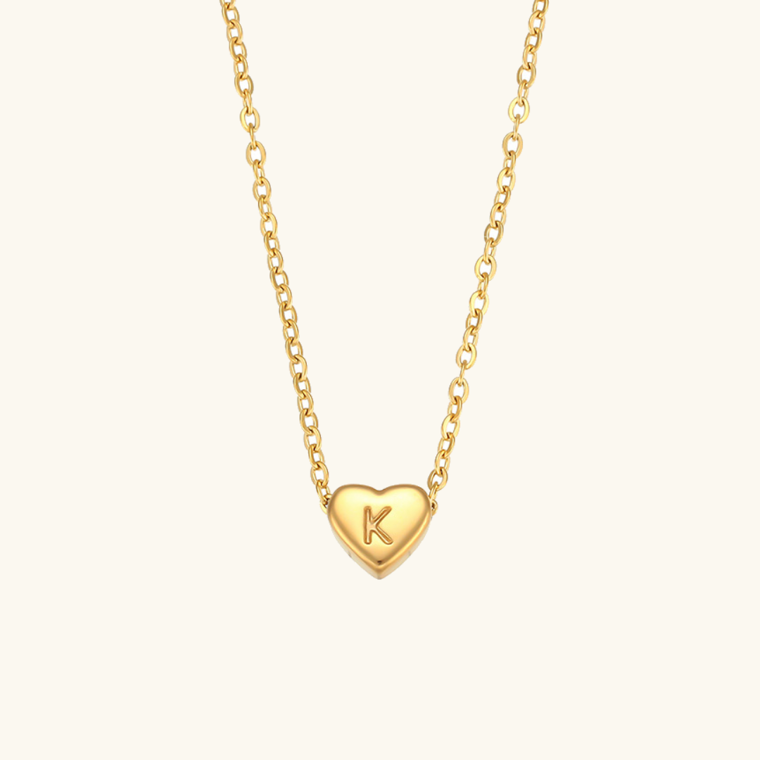 Heart Initial Pendant Necklace