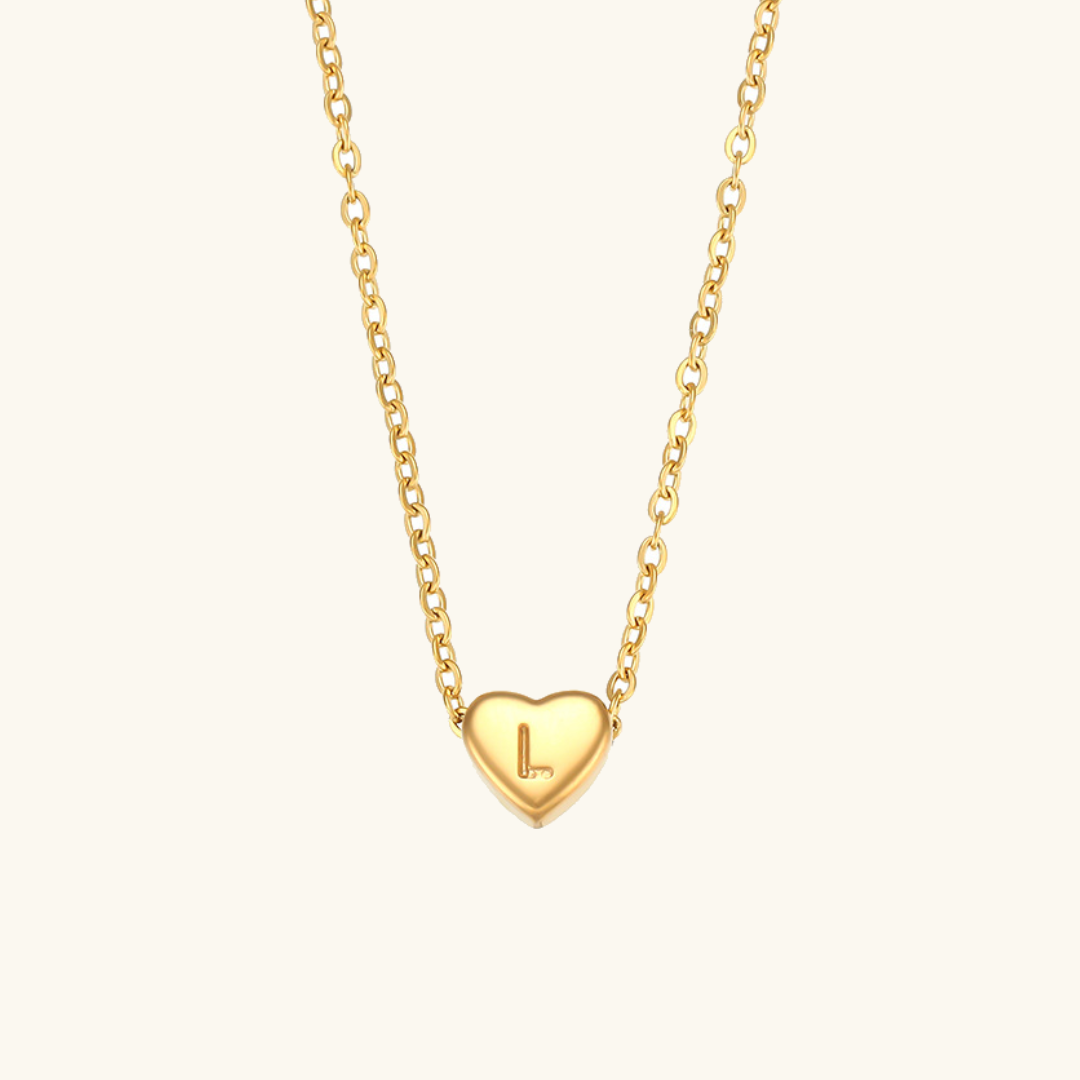 Heart Initial Pendant Necklace