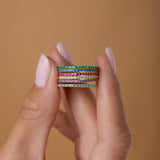 Vibrant Stacking Birthstone Eternity Ring