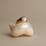Luminous Mother of Pearl Gold Ring