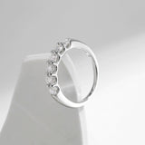 Sparkling Crystal Silver Eternity Ring
