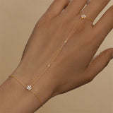 Celeste Dainty Crystal Hand Chain Bracelet
