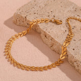 Madeline Gold Leaf Chain Bracelet