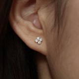 Clover Crystal Stud Earrings
