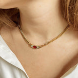 Isabella Vintage Gemstone Pendant Necklace