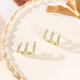 Spiral Climber Earrings with Pavé Crystal Accents