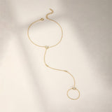 Celeste Dainty Crystal Hand Chain Bracelet