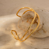 Dakota Intertwined Gold Cuff Bracelet