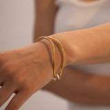 Dakota Intertwined Gold Cuff Bracelet