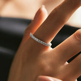 Sparkling Crystal Eternity Band