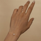 Celeste Dainty Crystal Hand Chain Bracelet