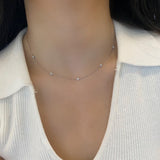 Mia Dainty Crystal Chain Necklace