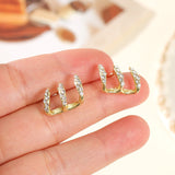 Spiral Climber Earrings with Pavé Crystal Accents