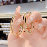 Sculpted Gold Mesh Teardrop Hoop Earrings