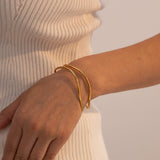 Dakota Intertwined Gold Cuff Bracelet