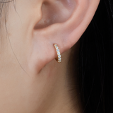 Sparkling Zircon Mini Hoop Earrings