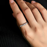 Sparkling Crystal Silver Eternity Ring