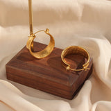 Classic Flat Gold Hoop Earrings