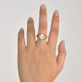 Luminous Mother of Pearl Gold Ring